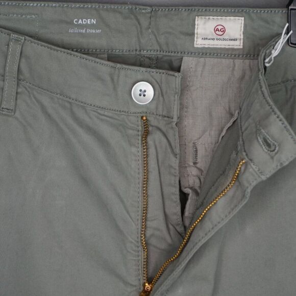 New AG Caden Lightweight Sateen Relaxed Tailored Trouser in Rooftop Garden sz 31 - Picture 14 of 16